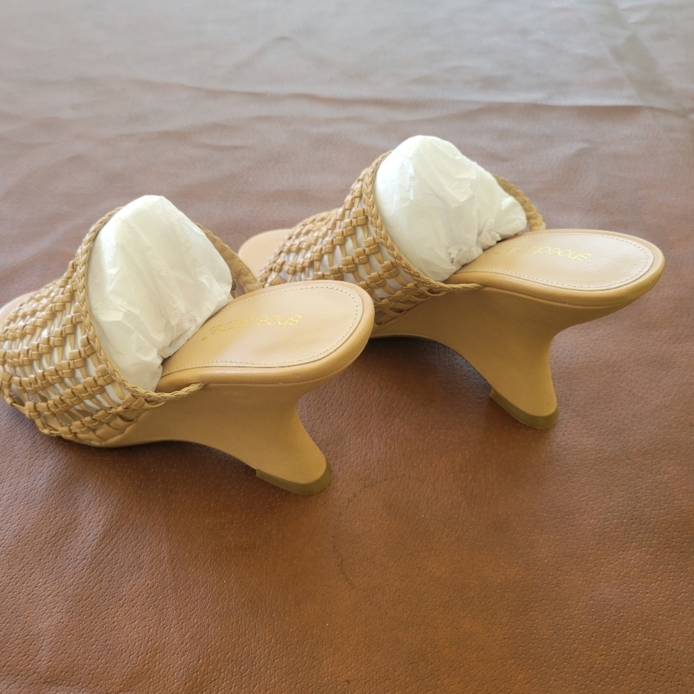 Gold Woven Slide Sandals - Picture 6 of 9